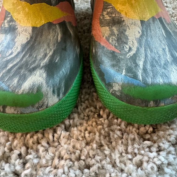 Hunter Kids Boots Printed Rain Boots Green Multicolor Waterproof Boots Size 8 - Picture 11 of 13
